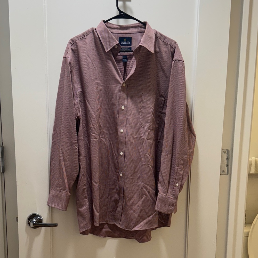 Stafford Men's Casual Button Down in Mauve